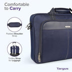 Targus Classic Slim Laptop Bag - Ergonomic Briefcase and Messenger Bag - Spacious Foam Padded for Laptops and Under