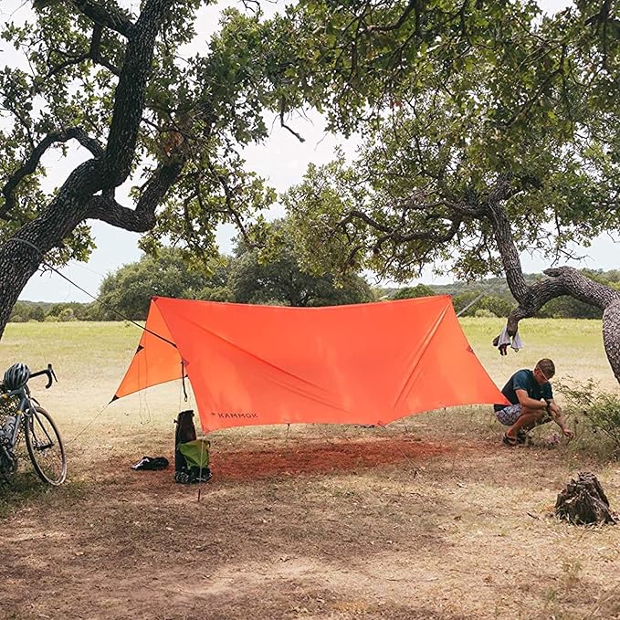 KAMMOK Kuhli: Ground-to-air, Weatherproof Protection in The Backcountry. (A high Performance shelter Equipped to Adapt to Varied environments), Ember Orange