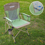 Camping Chair for Adults 350 LBS Support Camp Chair 2PCS with Breathable Mesh Back Fabric with Arm Rest Cup Holder and Portable Carrying Bag