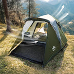 Night Cat Cabin Tent with Vestibule: 3 Persons Pop Up Camping Tent Double Layers Easy Quick Setup Waterproof