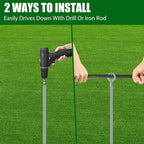 Lasnten 6 Pcs 30 Inch Heavy Duty Ground Anchor Spiral Blade Earth Anchor Kit Metal Anchor Hook Beach Sand Stakes Camping for Securing Animals, Shelters, Tents, Canopies (Silver)