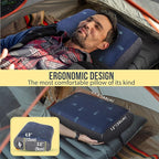 TREKOLOGY Premium Inflatable Camping Pillow with Removable Foam-Padded Case – Noise-Reducing, Ergonomic Design for Outdoor, Backpacking, and Air Travel ALUFT Pro