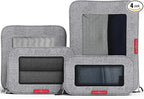 LeanTravel Premium Compression Packing Cubes for Travel - Suitcase Organizer Bags with Double Zipper & Breathable Mesh Panel - Space Saving Carry On Luggage Essentials (4-Pack, Grey)