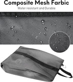 2 Pack Shoe Bags for Travel, Sneaker Bags, Waterproof Travel Shoe Bags with Zipper for Packing, Golf Shoe Dust Bags for Man and Women, Large, Black