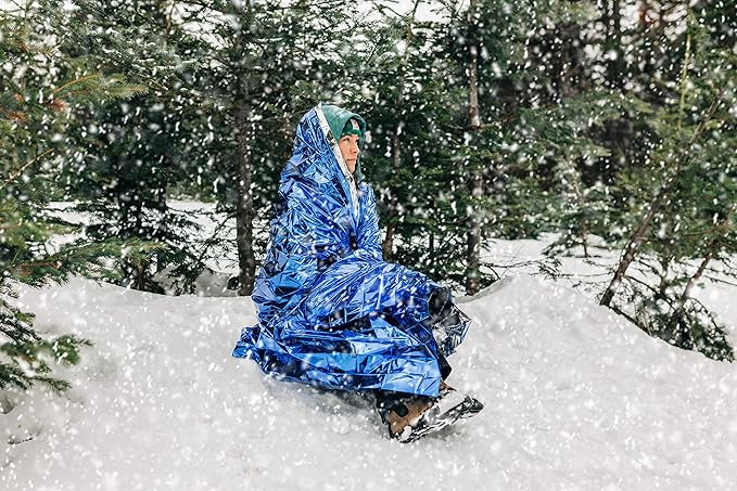 Emergency Mylar Thermal Blanket 4 Pack. Space Blankets for Survival Kits & Extreme Cold Weather - NASA Designed - Perfect for Camping Survival, Bug Out Bag, Hiking, Car Survival