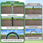 12 in 8 Pack Trampoline Stakes, U Shaped Trampoline Anchors High Wind Heavy Duty, Trampoline Anchor Kit, Steel Stakes for Trampolines, Outdoor Canopies, Camping Tents, Football Goal, Black