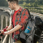 IDEUS Insulated Stainless Steel Water Bottle with 2 Leak-Proof Lids, Thermal Water Flask for Hiking Biking, 32oz, Blue Atoll