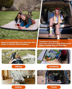 Kingcamp FLEXIREST 5.0 Sleeping Pad for Camping, PVC-Free Air Inflatable High Support Compact Camping Mattress with Pump Sack for Glamping Tent Cot Car Travel, Double