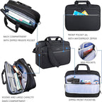KROSER Laptop Bag Premium Laptop Briefcase Fits Up to 17.3 Inch Laptop Expandable Water-Repellent Shoulder Messenger Bag Computer Bag with RFID Pockets for Travel/Business/Men/Women-Black