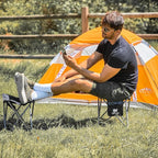 Opliy Camping Stool, Folding Small Chair Portable Camp Stool for Camping Fishing Hiking Gardening and Beach, Camping Seat with Carry Bag (Blue-Leaf)