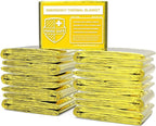 Swiss Safe 10 Pack Mylar Emergency Blankets for Survival - Compact & Insulated for Cold Weather - Designed for NASA, Outdoor, Running, Camping, Survival, First Aid Car Kit - Gold, 10 Pack
