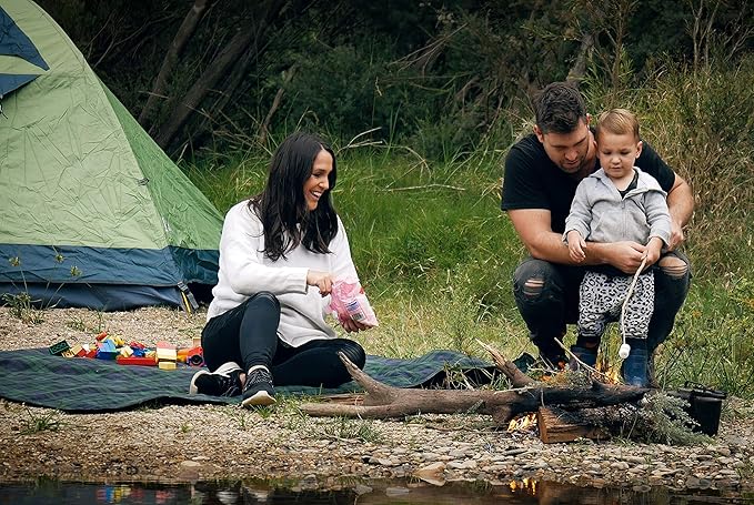 DOWN UNDER OUTDOORS Large Waterproof Windproof Extra Thick 350 GSM Quilted Fleece, or Sherpa Stadium Blanket