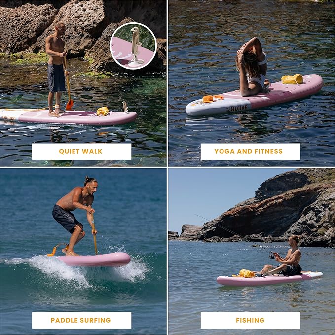 Inflatable Paddle Board for Adults with Accessories Included, Oar, Fins, Pump. Stand Up Paddleboard Great Stability and Resistance. 10’ x 33" x 5.9", Maximum Load 286 lb