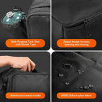 Adjustable 2-Burner Portable Stove with 16000 BTU, with Camping Grill and Carrying Bag, Portable Propane Camp Stove with 2 Burners & Piezo Ignition for Camping, Backyard BBQ,Tailgating (Orange)