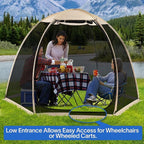 Alvantor Screen House Gazebo, 6-10-15 Person Pop Up Igloo Screened Canopy Tent with Mosquito Netting Sides, Instant UV Resistant Sun Shelter for Garden, Patio, Backyard