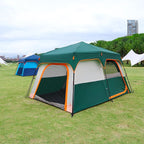 KTT Large Tent 6-12 Person,Family Cabin Tents,Straight Wall,3 Doors and 3 Windows with Mesh,Waterproof,Big Tent for Outdoor,Picnic,Camping,Family,Friends Gathering.