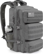 Military Tactical Backpack 50L Large Day Backpack for Men Molle Army 3 Days Assault Pack Bug Out Bag Water Resistant and Heavy Duty Hiking Treeking Rucksack - Grey