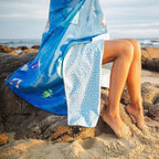 Elite Trend Quick Dry Towel Large 63x31 Inch - Microfiber Beach Towel - Perfect for Beach, Travel, Swimming, Pool, Yoga, Hiking, Camping - Lightweight, Fast Drying, Compact for Adults (Sea Animal)