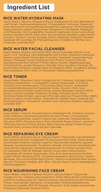 DOYEEWO Skin Care Set,6Pcs Women Teen Glass Skincare w/Korean Rice Extract,Hydrate Glow Repair Anti-Aging Facial Routine Kit Self Care Gifts for Women Mom Wife Teenage Girl Valentines Christmas Gifts