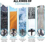 Laniti Nordic Walking Sticks – Adjustable Hiking Poles Expandable to 54" – Lightweight Trekking Poles with 10 Tips – Shock-Absorbing Carbon Fiber & Aluminum – for Men, Women