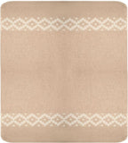 Thick Alpaca Wool Blanket Heavyweight Camping Outdoors Indoors Soft Peruvian Alpaca Wool Blankets That Come in Twin Queen King Size Ethnic Design (Beige - Ivory Stripes, King)