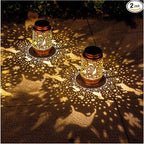 2 Pack Dog Outdoor Solar Hanging Lanterns Waterproof LED Solar Lights Metal Decorative Lanterns for Garden, Patio, Courtyard, Backyard, Yard Decor Unique Dog Gifts for Women Gardening