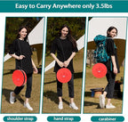 ALEVMOOM Upgraded XXL 50 Portable Collapsible Stool with Cushion,Telescoping Folding Stool for Adults,Yet More Sturdy Camping Stool with Load Capacity 1000lbs,for Outdoor Garden Hiking BBQ Red