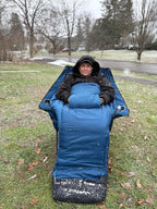 Oversized Fully Padded Camping Chair with Removable Foot Pocket, Heavy Duty Comfy Folding Camp Sports Chair for Adults, Summer, Winter, Outdoor, Ice Fishing, Hunting, RV, Cup Holder, XL, 400 LBS