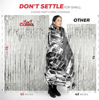 Mart Cobra Emergency Blanket 25-Pack Space Mylar Blankets Survival Gear and Supplies Reusable Thermal Camping Essentials Hiking First Aid Car Emergency Kit Prepper Foil Bug Out Bag Warm Cat Cold Snow