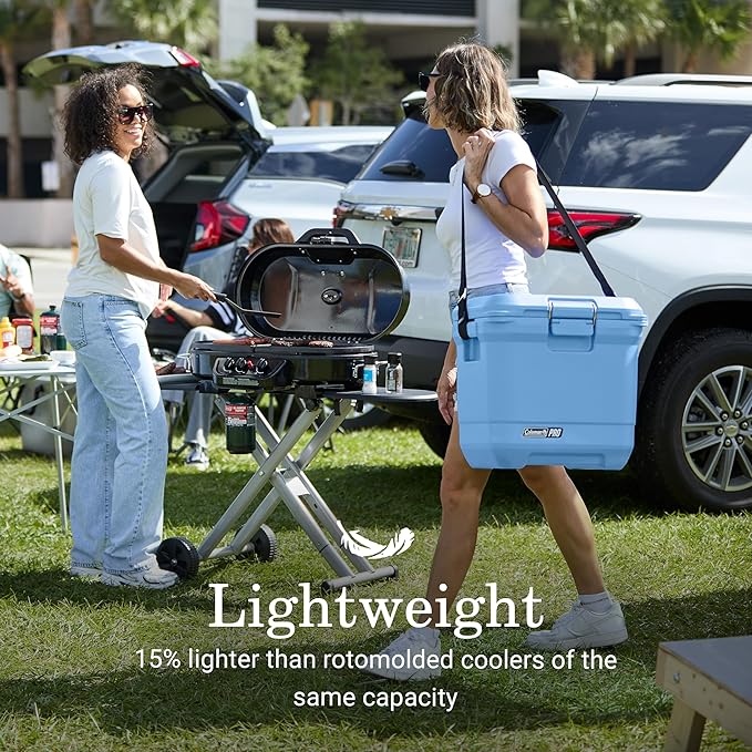 Coleman Pro Heavy-Duty 25qt Ultra-Light Premium Hard Cooler, Extra-Thick Insulation Keeps Ice up to 3 Days, 36-Can Capacity