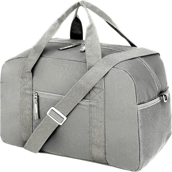 Uarition 14 inch Small Gym Bag for Men & Women, Mini Duffle Bag for Travel Sports, Lightweight Carry On Duffel Bag, Grey
