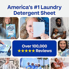 Earth Breeze Laundry Detergent Sheets Island Tropics - 60 Loads - Eco Laundry Sheets - Travel Laundry Soap Sheets for Hot & Cold Cycles - Tackles Tough Stains & Odors - Gentle on Skin, 30 Ct