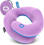 BCOZZY Kids Travel Neck Pillow (8-12 Y/O)– Patented Soft Child Pillow for Head & Chin Support in Car, Airplane, and Road Trip Sleeping. Adjustable Size. Carry Bag. Fully Washable. Medium, Light Purple