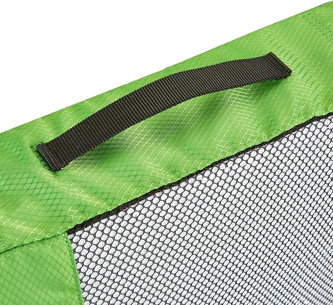 Amazon Essentials 4-Piece Packing Cubes Travel Accessories Set, Luggage Organizer with Double Zipper, Mesh Top, 100% Polyester, Medium, Green (Previously Amazon Basics)