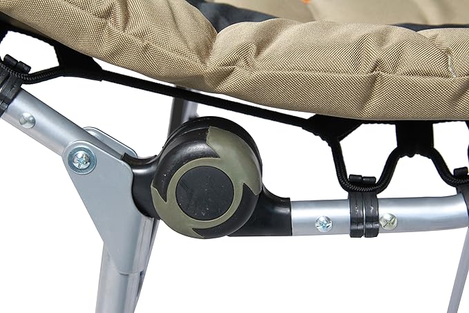 Bushtec Camping Cot & Lounger – Adjustable Outdoor Bed with Spacious Padded Comfort, Easy to Fold, UV/Fire Resistant, 83"in x 31"in