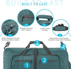 Vomgomfom Travel Duffle Bag for Men,65L 85L 115L Foldable Travel Duffel Bag with Shoes Compartment Overnight Bag for Men Women