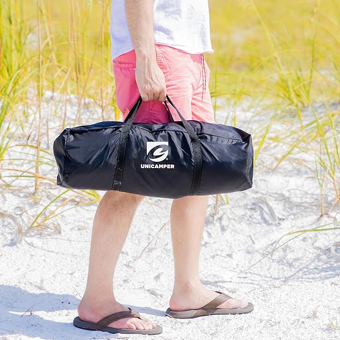 12x12ft Beach Tent Sun Shelter | Perfect for Beach Camping or Backyard Fun | Lightweight Beach Shade Design Provides Easy Setup & UPF50+ Protection | Your Family's Perfect Beach Canopy Tent