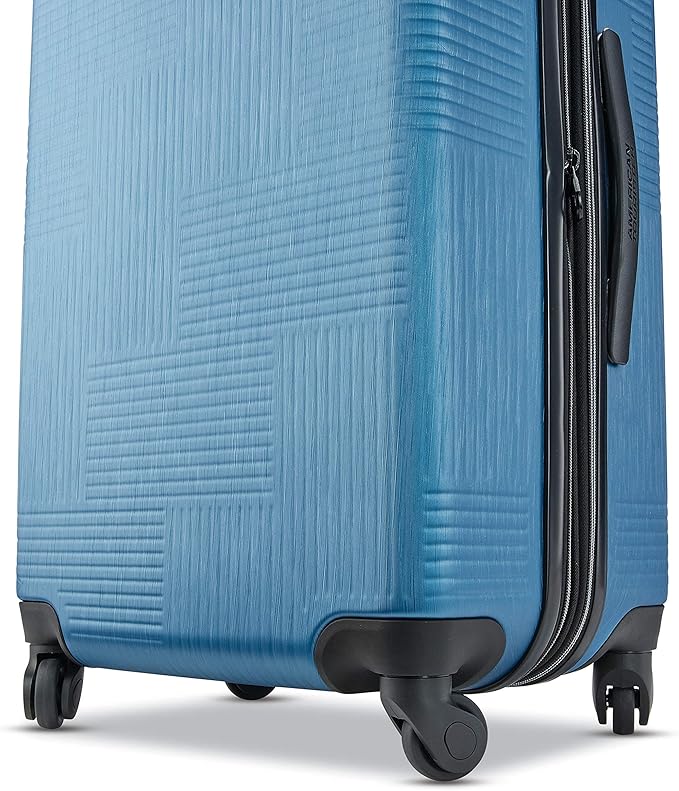 American Tourister Stratum XLT Expandable Hardside Luggage with Spinner Wheels, Blue Spruce, Carry-On 20-Inch