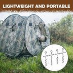 RunNico 4 Pcs Blinds and Tarps Auger Stakes-13 Inch Steel Hunting Blind Stakes-Heavy Duty Forged Steel Tent Stakes for Ground Blinds Tent Camping and Tarps, Black, RN-Hunting-Tent-Stakes-4pcs