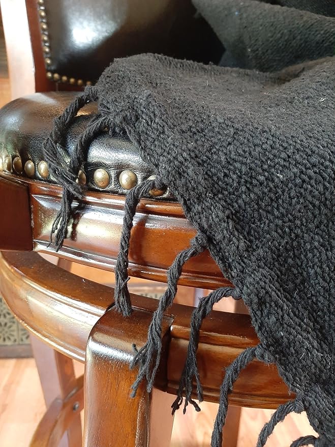 Open Road Goods Solid Color Mexican Yoga Blanket – Large Handwoven Throw for Yoga, Beach, Camping or Home – Soft and Durable Cotton Blend