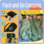 Kids Camping Pillow: Dual-Cover Memory Foam Small Pillow; Medium-Firm Camp Pillow | Mini Pillow w/ 5 Layers for Comfort and Support; Small Travel Pillow/Compact Pillow 10x16 Inches (Black)