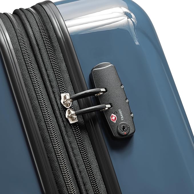 DELSEY PARIS Helium Aero Hardside Expandable Luggage with Spinner Wheels, Orion Blue, 2-Piece Set (21/24)