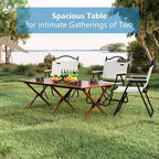 48Inch Folding Camping Table, Lightweight Roll-Up Table Aluminum Low Portable Picnic Table with Carrying Bag for Outdoor, Beach, Picnic, Backyards, BBQ and Party (Walnut, 120CM)