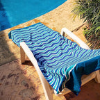 Elite Trend Quick Dry Towel Large 63x31 Inch - Microfiber Beach Towel - Perfect for Beach, Travel, Swimming, Pool, Yoga, Hiking, Camping - Lightweight, Fast Drying, Compact for Adults (Blue Sea)