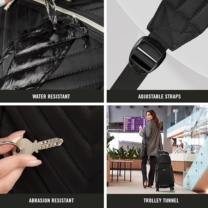 Kenneth Cole REACTION Women's Chelsea Chevron 15" Laptop and Tablet Backpack, Olive