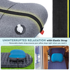 Hikenture Camping Pillow Ultralight, Inflatable Pillows with Removable Cover, Compact Portable Backpacking Pillow, Ergonomic Blow Up Camp Pillows, Washable Air Pillow for Hiking, Beach (Blue)