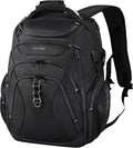 KROSER Travel Laptop Backpack 18.4 Inch XXXL Gaming Backpack with Hard Shell Saferoom RFID Pockets Water-Repellent Business College Daypack Stylish Laptop Bag for Men/Women-Black