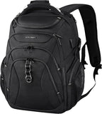 KROSER Travel Laptop Backpack 18.4 Inch XXXL Gaming Backpack with Hard Shell Saferoom RFID Pockets Water-Repellent Business College Daypack Stylish Laptop Bag for Men/Women-Black