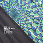 ENO DoubleNest Hammock - Lightweight, Portable, 1 to 2 Person Hammock - for Camping, Hiking, Backpacking, Travel, a Festival, or The Beach - Optical Illusion/Charcoal