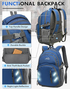ProEtrade Extra Large Backpack Bookbag for College Laptop Travel, Fit Laptop Up to 17 inch with USB Charging Port Multi Compartment Anti theft, Gift for Women Men (Blue)
